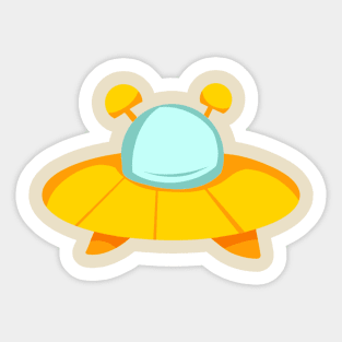 Cute UFO Sticker